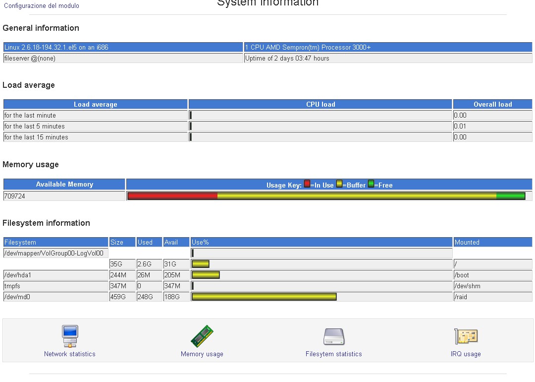 SysInfo, un esempio